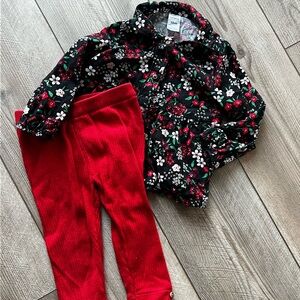 Christmasy baby girl outfit